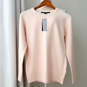French Connection Blush Pink Capri Knit Crew Neck Long Sleeve Sweater Size M NEW